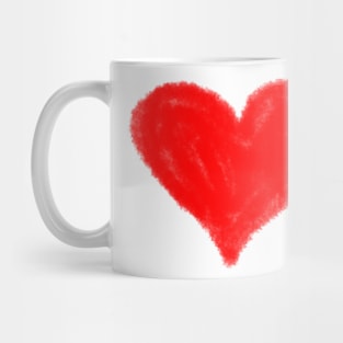 Red watercolor heart art design Mug